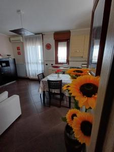 A kitchen or kitchenette at NSM Casa di Fulmine attico con box privato