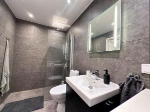 Et badeværelse på Central Luxury City Apartment