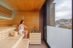 Balkón nebo terasa v ubytování Tailormade Hotel LEO St Gallen