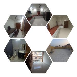 a collage of four photos of a house at MMR LUXURIOUS GIRLS PG AND HOSTEL in Jodhpur