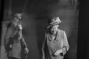 a black and white photo of a man and a woman at Epic Location, Views & Large Private Terrace in Windsor