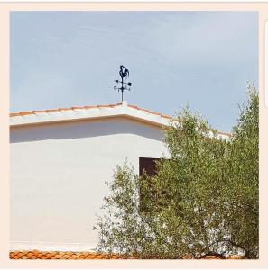 a weather vane on the top of a white building at La Rucchetta - Alghero Villa e Depandance in Alghero