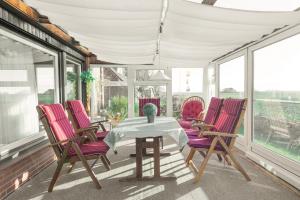 En balkon eller terrasse på Ferienhaus Bellevue