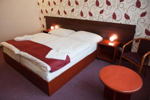 Postel nebo postele na pokoji v ubytování Hotel Vír