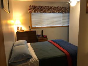 a bedroom with a bed and a window at Cliff’s Place in Iron Bridge +25 photos