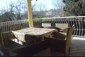 A balcony or terrace at Villa Csilla elegant house