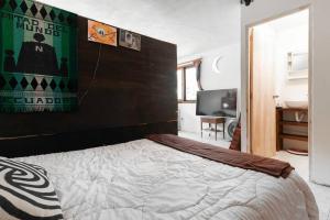 Ένα ή περισσότερα κρεβάτια σε δωμάτιο στο Casita playera y confortable