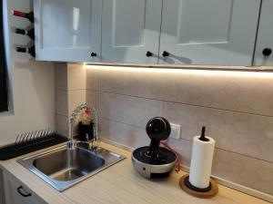 Kuchyň nebo kuchyňský kout v ubytování DIVNEST apartman