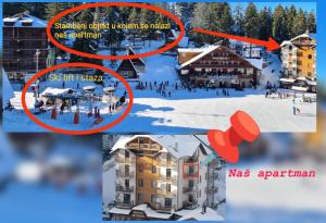 a collage of pictures of a ski resort at Apartman Royal Vlašić in Vlasic
