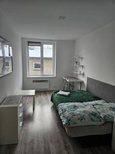 Posteľ alebo postele v izbe v ubytovaní Północna Rooms