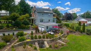 an aerial view of a house with a garden at The Tannery in Lancaster