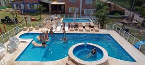 an overhead view of a swimming pool at a resort at Complejo M&M in Bialet Massé