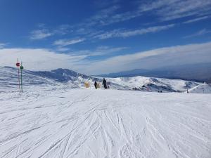 a group of people standing on a snow covered mountain at ZUBICALM in La Zubia