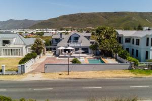 an aerial view of a house with a swimming pool at 38 on Westcliff in Hermanus