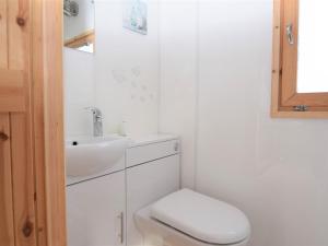 Baño blanco con lavabo y aseo en 1 Bed in Thetford 57900 en East Harling