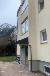 a building with a bike parked outside of it at Appartement Sternblick in Bad Reichenhall