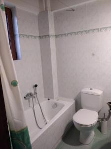 ein Badezimmer mit einem WC, einer Badewanne und einem Waschbecken in der Unterkunft View suites in Arachova