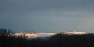 Widok na góry z tego pensjonatu