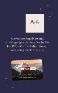 Certifikát, hodnocení, plakát nebo jiný dokument vystavený v ubytování Apart Klomberg