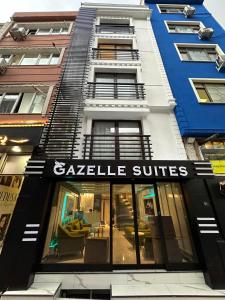 a building with a sign that reads seizele suites at gazelle suites in Istanbul