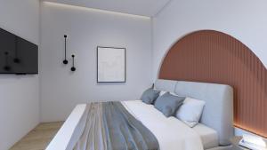 Posteľ alebo postele v izbe v ubytovaní Anemolia Parga Suites