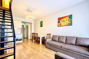 Posezení v ubytování 3-room Apartment NFT New Gudauri 404