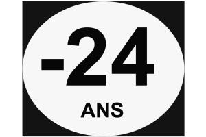 a white and black sign with the number ans at Appartements cosy BELFORT in Belfort