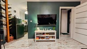 Kuchyňa alebo kuchynka v ubytovaní Apartament Zielona Przystań Gdańsk