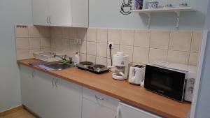 Kuchyňa alebo kuchynka v ubytovaní Ta'karos apartman