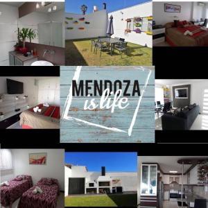 a collage of photos of a living room at Mendoza is life in Guaymallen