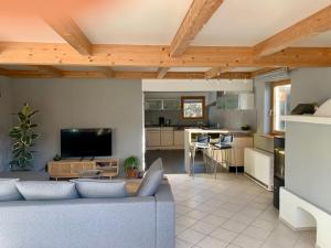 Kuchyň nebo kuchyňský kout v ubytování Kleines Reihenhaus im Chiemgau