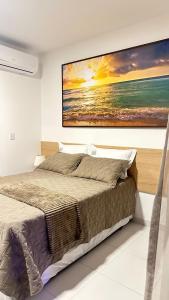 Postel nebo postele na pokoji v ubytování Makia Beach Experience B-002 Térreo Muro Alto Porto Galinhas