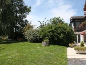 SercoeurにあるGîte ensoleillé idéal pour couples - Proche d'Épinal avec terrasse et Wifi - FR-1-589-613の草の切り株のある庭 +12枚の写真