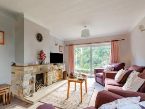 a living room with a couch and a fireplace at 2 Bed in Scarning SHRN8 in East Dereham