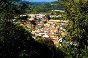 a view of a small town with houses and trees at Casa Rural El Bosque in El Bosque