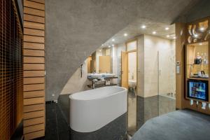 Televiisor ja/või meelelahutuskeskus majutusasutuses Wellness Hotel Step - Czech Leading Hotels