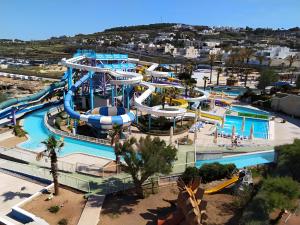 an aerial view of a water park at Chic Retreat in the Heart of Tigne Sliema in Sliema