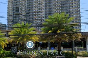 a large building with a pentagon park sign in front at Verdon Parc 2Br Comfy Resort facing Samal island! in Davao City