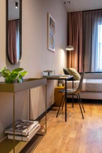 Postel nebo postele na pokoji v ubytování ipartment Berlin Mitte