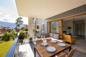 Balkón nebo terasa v ubytování Les Pieds dans l'Eau - Talloires, Lac d'Annecy