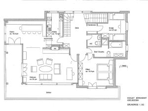 a floor plan of a house at Apartment Bärggeist by Interhome in Adelboden
