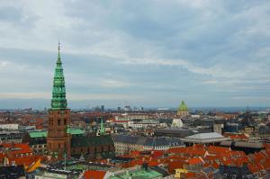 Ein allgemeiner Blick auf Kopenhagen oder ein Stadtblick von der Ferienwohnung aus