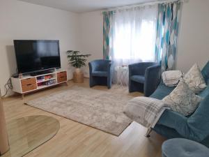 TV a/nebo společenská místnost v ubytování Ferienhaus Alexandra