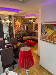 Posezení v ubytování LUX Apartman Hedonic