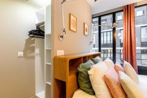 Posteľ alebo postele v izbe v ubytovaní Quiet apartment with terrace&AC-Le Marais/Bastille