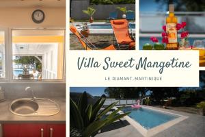 un collage di foto di una villa di margarita dolce di 972A - Magnificent ground floor with swimming pool a Le Diamant