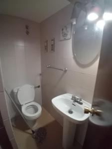 a bathroom with a white toilet and a sink at de paso Alcobendas in Alcobendas