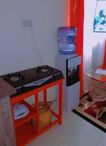 Ett kök eller pentry på Jeyd studio apartments