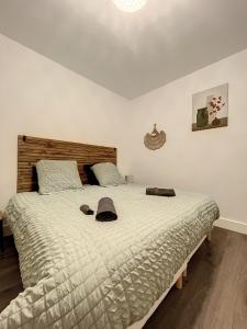Posteľ alebo postele v izbe v ubytovaní Coeur de ville, T2 cosy & élégant avec jardin