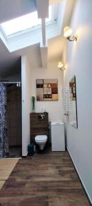 bagno con servizi igienici e lavandino di Apartament u Janeczki a Stepnica